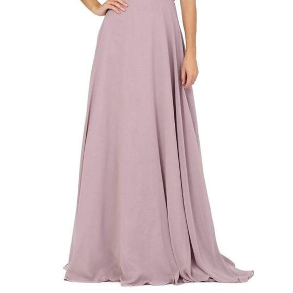 SALE NWT Dancing Queen 4015 Chiffon Mother of the Bride Dress Mauve Size L - Picture 2 of 7